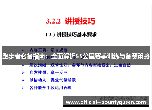 跑步者必备指南:全面解析55公里赛季训练与备赛策略 跑步者必备指南:全面解析55公里赛季训练与备赛策略